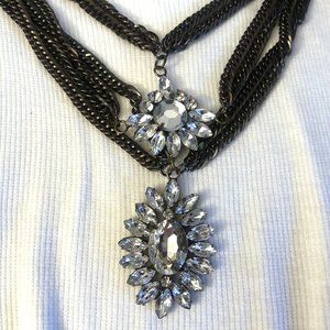 Free People REGAL STONE NECKLACE GUNMETAL